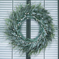 32" Large Artificial Eucalyptus Wreath with Seeds for Front Door(Green) by YXZZWL