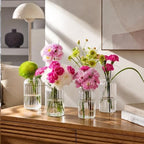 Glass Bud Vases Set of 20, 4.7 Inch Clear Ribbed Bud Vases for Centerpieces - Image 5