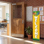 Capoda Welcome Back to School Porch Sign Crayon Classroom Decorations 45 x 12 Inch Crayon Wooden Sign First Day of School Wood Door Plaque for Kindergarten Preschool Elementary Wall Entryway Yard - Image 4