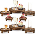 8PCS Wooden Risers for Display Wood Cake Stand for Party Round Food Risers for Buffet Wooden Holder Rustic Riser for Decor Tiered Tray Decor Home Kitchen (Rustic, 8 PCS (10", 8”, 6”, 5”)) by Unknown