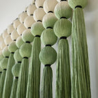 Macrame Wall Hanging Green Dip Dyed Sphericity Cotton Wall Art 39"W*39"L - Image 7