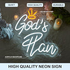 Horseneon Gods Plan Neon Sign Jesus White LED Sign for Bedroom Living Room - Image 5