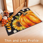 Vaukki Fall Pumpkin Entryway Mat for Front Door, 32x48 Inch Entrance Mat - Image 2