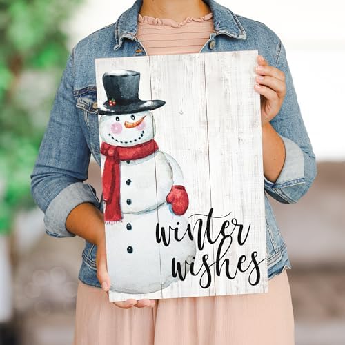 Simply Said, INC Rustic Pallets, Winter Wishes- 16" x 10.75" Wood Sign RUS1275 - Image 4