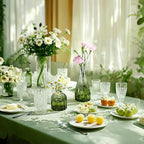 UPBUD Green Glass Bud Vases Set of 12, Mini Flower Vase for Centerpieces - Image 4