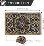 CHICHIC Welcome Door Mat 18 x 30 Inch Front Doormat Outdoors for Home Entrance Outdoors Mat for Outside Entry Way Doormat Entry Rugs, Heavy Duty Non Slip Rubber Back Low Profile, Petal - Image 3