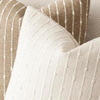 Foindtower Decorative Striped Boucle Throw Pillow Covers 20x20 Cream White - Image 4