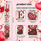 Porch Sign Welcome Wooden Front Porch Decor, Valentine's Day - Image 3