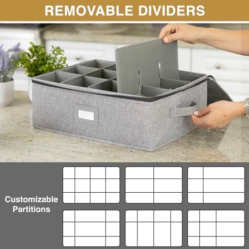 Stack Store Plus More 6pcs Hard Shell China Storage Containers for Cups and Mugs, Wine Glasses and Plates - Heavy Duty Dinnerware Storage - Image 6
