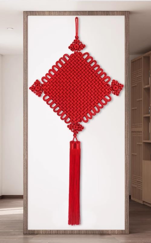 Chinese Knot Pendant Living Room Decoration, Red Blessing Character, Large, Hanging Ornaments 14x40inchs - Image 4