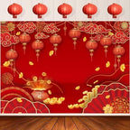Chinese New Year Backdrop Decoration 2027 Year of The Goat Party Banner - Image 2