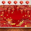 Chinese New Year Decoration Backdrop 2027 Year of The Goat Background by TENCOWPartyDecoration
