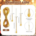 28 Pcs Glass Teardrop Ornaments Chandelier Crystals,Champagne - Image 2