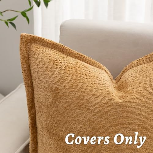 Decorative Throw Pillow Covers 20x20 Chenille Boho Pillowcase - Image 4