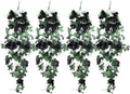 RECUTMS 4PCS Artificial Black Rose Fake Hanging Flowers Halloween Garland by RECUTMS