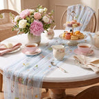 Flower Tulle Table Runner Gauze Centerpieces 10ft Embroidery Spring Lace - Image 2