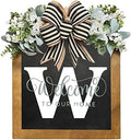 16'' Personalized Last Name Welcome Sign, Door Wreaths for Front Door Outside, Spring Wreath for Front Door Decor, Farmhouse New Home Gifts for Home (W) by Jxueych