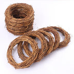 16 Pcs 6 inch Natural Grapevine Wreath Set, Hand-Woven Vine Branch Wreaths for DIY Crafts, Christmas Decorations, Home & Event Styling - Image 3