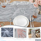 Light Gray 10 Pcs Pearl Gauze Table Runner 120 Inch 10ft Pearl Sheer Tulle Table Cloth Centerpieces for Home Wedding Birthday Bridal Baby Shower Party Favor Holiday Dining Decorations - Image 5