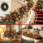 8PCS Large Christmas Magnolia Flowers for Christmas Tree Wreath - Image 4