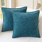 CaliTime Decorative Couch Throw Pillow Covers 22 X 22 Inches Ocean Blue by CaliTime