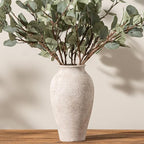 Vanselia Ceramic Flower Vase Home Decor - Large Tall Farmhouse Table Vases Rustic Vintage Living Room Kitchen Bedroom Decorations for House Book Shelf Office Coffee Desk Dining Fireplace (12" Retro) by VanseliaHome