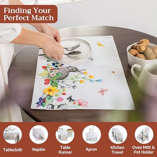 Maison d' Hermine Placemats Set of 4 Reusable 100% Cotton (13"x19") - Image 4