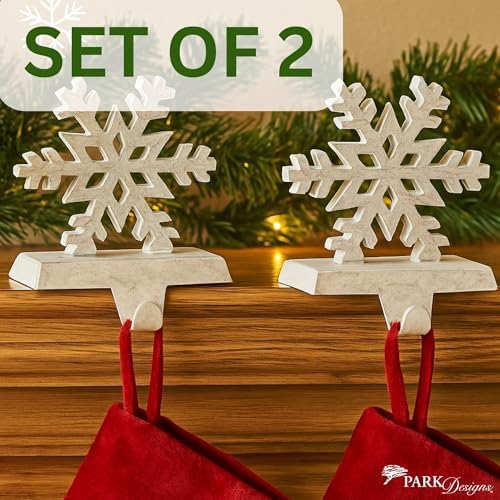 Park Designs Snowflake Stocking Hanger Set of 2, White - Image 4