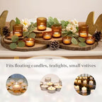 Hewory Glass Tealight Candle Holder: 24 PCS Brown Votive Candle Holders - Image 6