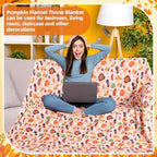 Buryeah 4 Pack Fall Throw Blankets Bulk Flannel Blanket, 50 x 60 Inches - Image 5