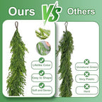 72" Norfolk Pine Garland Real Touch Christmas Garland Faux Cedar Garland Christmas Greenery for Mantle Stairs Table Fireplace Wall Xmas Indoor Outdoor Christmas Decor Holiday Decorations - Image 2