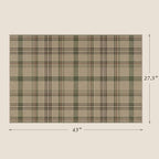 JTJ Easy Jute Front Porch Rug 27.5" x 43", Sage Green Plaid - Image 2