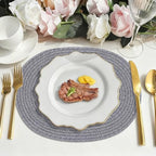 Oval Woven Placemats Set of 6, Boho Cotton Rope Braided Table Mats, 17x13 Inches Non Slip Heat Resistant Place Mats for Dining Room, Thick Hot Pads for Farmhouse Kitchen Table Decor. (Gray) - Image 4