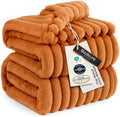 Bedsure Soft King Size Blankets for Bed Orange 108"x90" by BEDSURE
