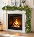 6FT Soft Touch Artificial Norfolk Pine Christmas Garland with Timer Lights by Obralitic