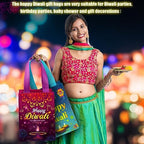 Windyun 48 Pcs Diwali Gift Bags Non Woven Handles Festival of Lights Party - Image 4
