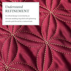 Balsam Hill Lancaster Quilted Christmas Tree Skirt - Reversible Tree Skirt with Metallic Gold Threading, Cardinal Red, 84" - Image 5