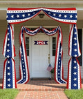 25ft 4th of July Decorations American Flag Bunting Patriotic Door Decor Outdoor Porch for Memorial Day 250th Independence（2 Pack) by UQJE
