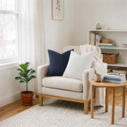 Mecatny Corduroy Decorative Throw Pillow Covers 22x22 Set of 2 Deep Blue - Image 6