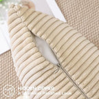 Mecatny Corduroy Fall Decorative Throw Pillow Covers 24x24 Set of 2 Beige - Image 4