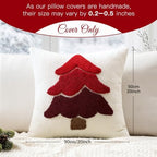 Artscope Chenille Christmas Tree Throw Pillow Covers 20x20 Set of 2-Red - Image 6