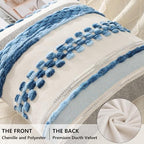 decorUhome Sky Blue Throw Pillow Covers 18x18 Set of 2 - Image 5