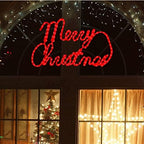 LAMPHOME Large 24"x13.5" 180 LED Merry Christmas Neon Motif Super-Bright Red LEDs Outdoor Christmas Decoration with UL Standard Adaptor Waterproof for Outdoor Home Party Wall Hanging Holiday - Image 2