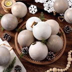 Yunlly 12 Pcs Neutral Christmas Ornament, Ivory Taupe Beige, 4'' by Yunlly