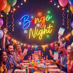 Zhengmy Bingo Night Neon Sign, USB Powered LED Light for Bingo Party Decor - Image 2
