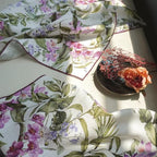 100% Cotton Printed Cloth Napkins Set of 6, 18x18 Inch Reusable Dinner Napkins, Soft Washable Floral Table Napkins for Dining, Parties & Hosting - Orchid Garden - Image 5