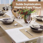 Kochorie 50Pcs 11x17 Woven Burlap Placemats Jute Placemat for Dining Table - Image 5