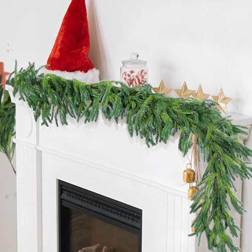 Rowfad 6Ft Norfolk Pine Garland for Mantle Christmas Decorations, 2 Set - Image 5