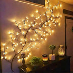 Enchanted Willow Vine Lights for Wall，Christmas Decorations, 96 LED Lights with USB Powered 8 Modes Artificial Plants Lighted Willow Vine Lights for Bedroom Indoor Wedding Decor (75in) - Image 4