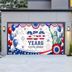 American 250th Birthday Garage Door Cover Decorations, 4th of July Photograph Backdrop America USA Banner 250th Anniversary Garage Door for Independence Day Patriotic Party Outdoor Decor Banners (A) by Unknown